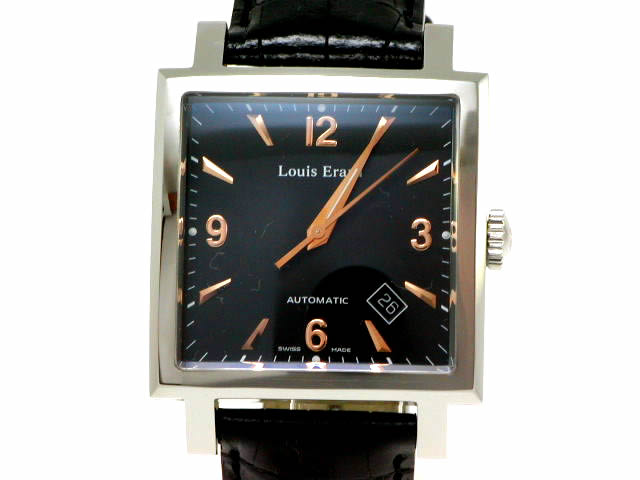 ルイ・エラール カレ 黒文字盤 自動巻 69 500 AA02 USED