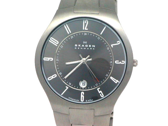 スカーゲン 801XLTXM  クオーツ チタン USED　