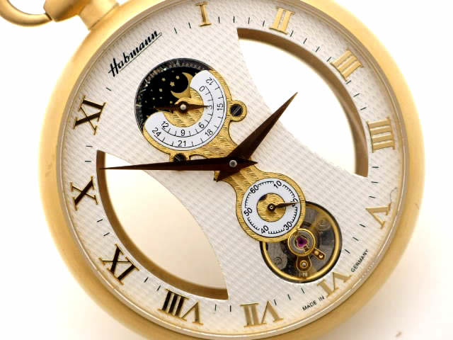 ハッフマン スケルトン 懐中時計 Ref.32660GRWH 手巻 USED