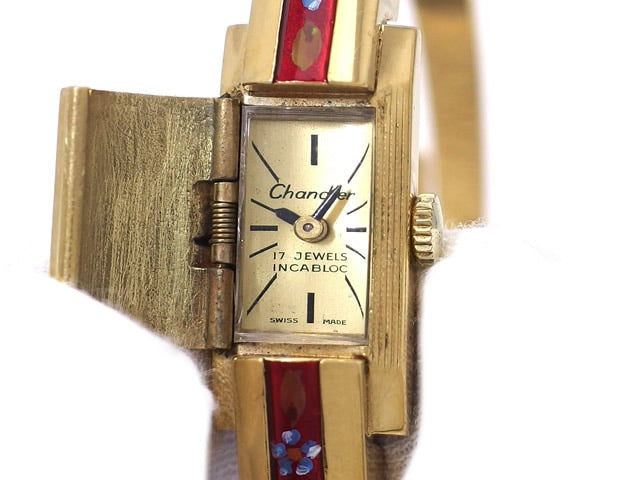 チャンドラー バングル型 17石手巻 OH済 スイス製 1950年代 Chandler