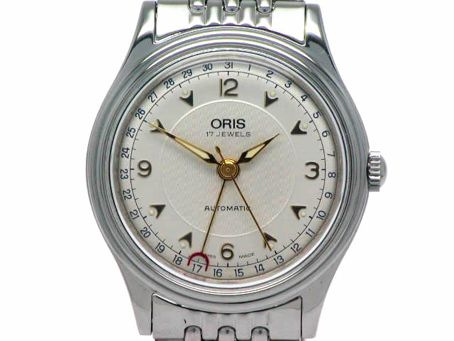 オリス ポインターデイト 574 7403 40B 自動巻 34mm OH済 USED
