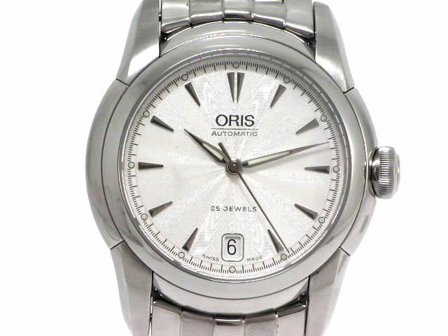 オリス アートリエ デイト 633 7552 40 51M 自動巻 38mm USED　