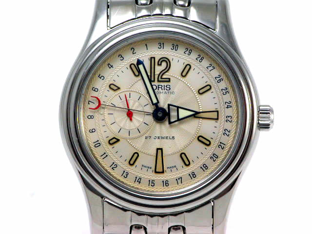 オリス ポインターデイト スモールセコンド 37mm 自動巻 644 7476 4061USED　