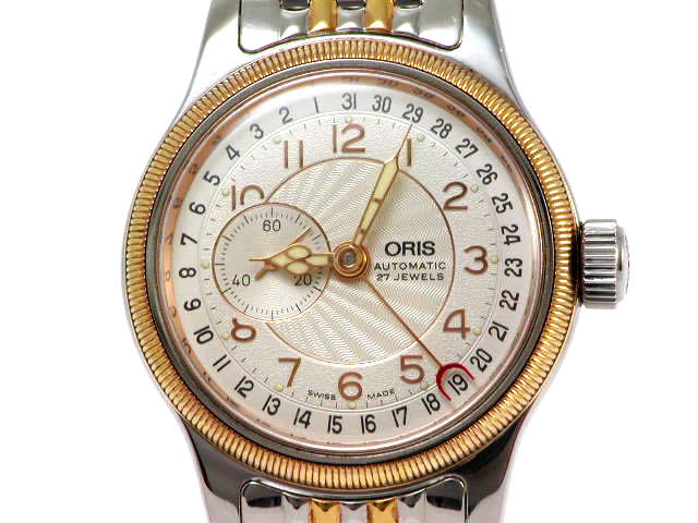 オリス ポインターデイト スモールセコンド 33mm 自動巻 640 7462 USED　