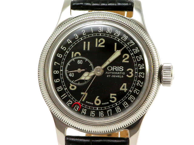 オリス ポインターデイト スモールセコンド 36m 黒文字盤 640 7463B USED Oris