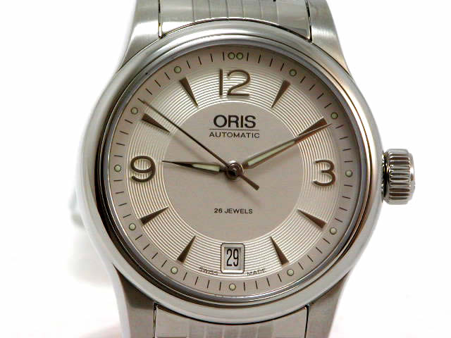 オリス クラシック φ37.0mm シルバー文字盤 SSブレス