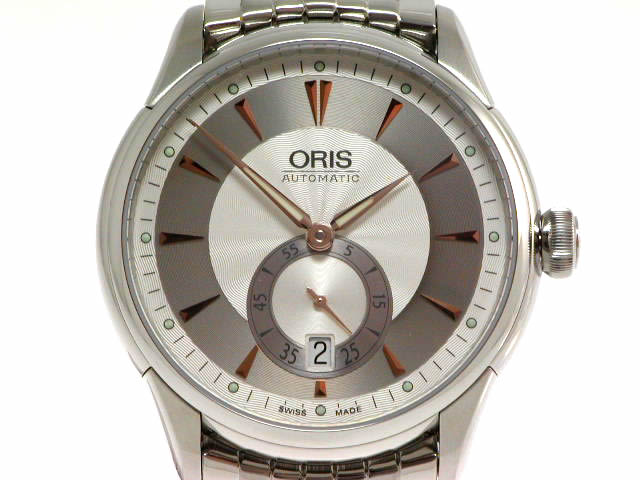 オリス アートリエ スモールセコンドφ40mm メタルブレス 623 7582 40 51M