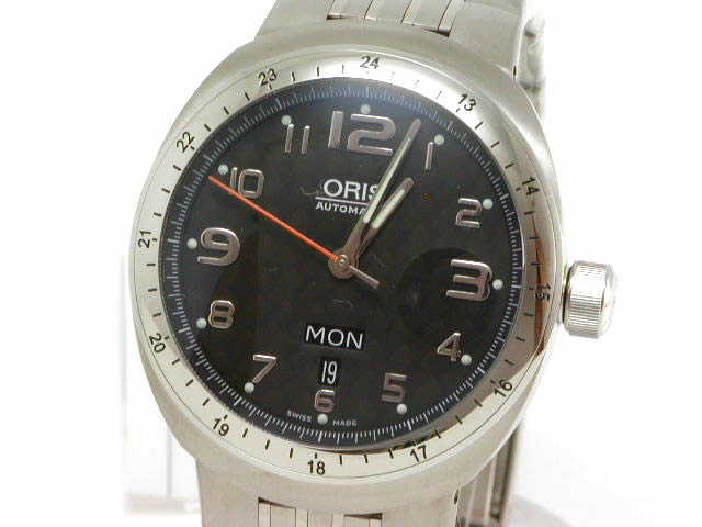 2007年発売 オリス TT3チタン デイデイト カーボンダイヤル ブレス 635 7588 70 69M