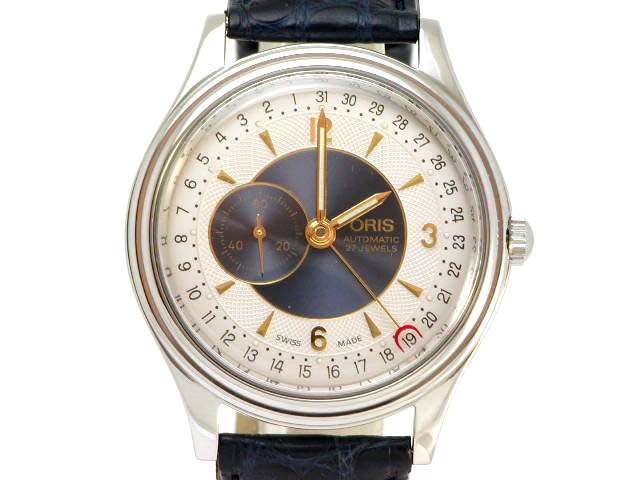 絶盤 オリス クラシック オリジナル ブルーコンビダイヤル 36mm 644 7461 40 65F