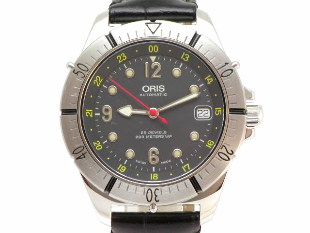 絶盤 オリス クラシック スポーツ ダイバー 替ベルトつき 38mm 633 7401 40 64