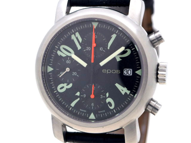 エポス クロノグラフ 3264BK 自動巻 OH済 USED