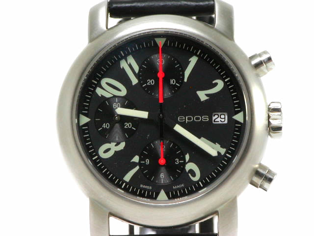エポス 3264BK クロノグラフ  自動巻 ブラックダイヤル USED
