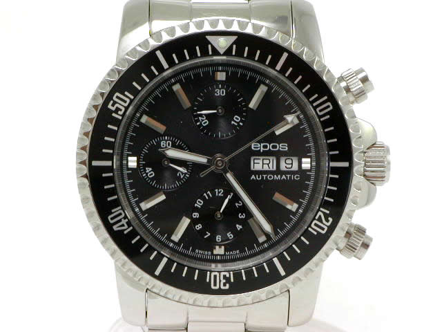 エポス ダイバー クロノグラフ SS 3365BKM USED