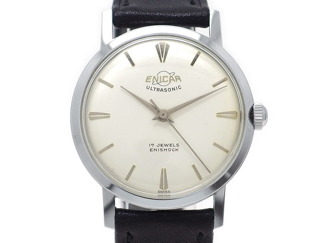 エニカ ウルトラソニック 100/108MS Cal.1010AR 17石手巻 OH済 1960年代 Enicar