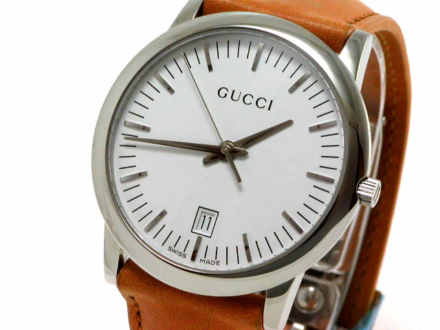 グッチ GQ5600M クオーツ ゴールドカーフベルト メンズサイズ 新品