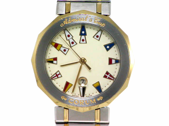 コルム アドミラルカップ SS/18K クオーツ USED　