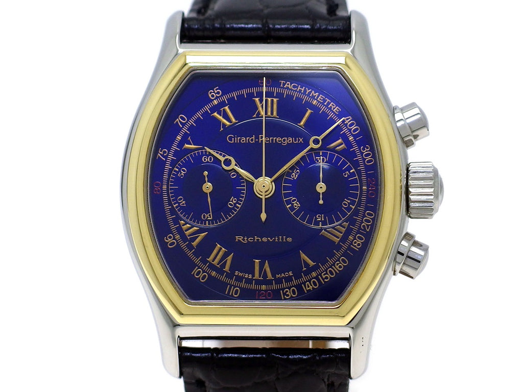ジラールペルゴ リシュビル クロノグラフ YG/SS Ref.2710 手巻 OH済 USED