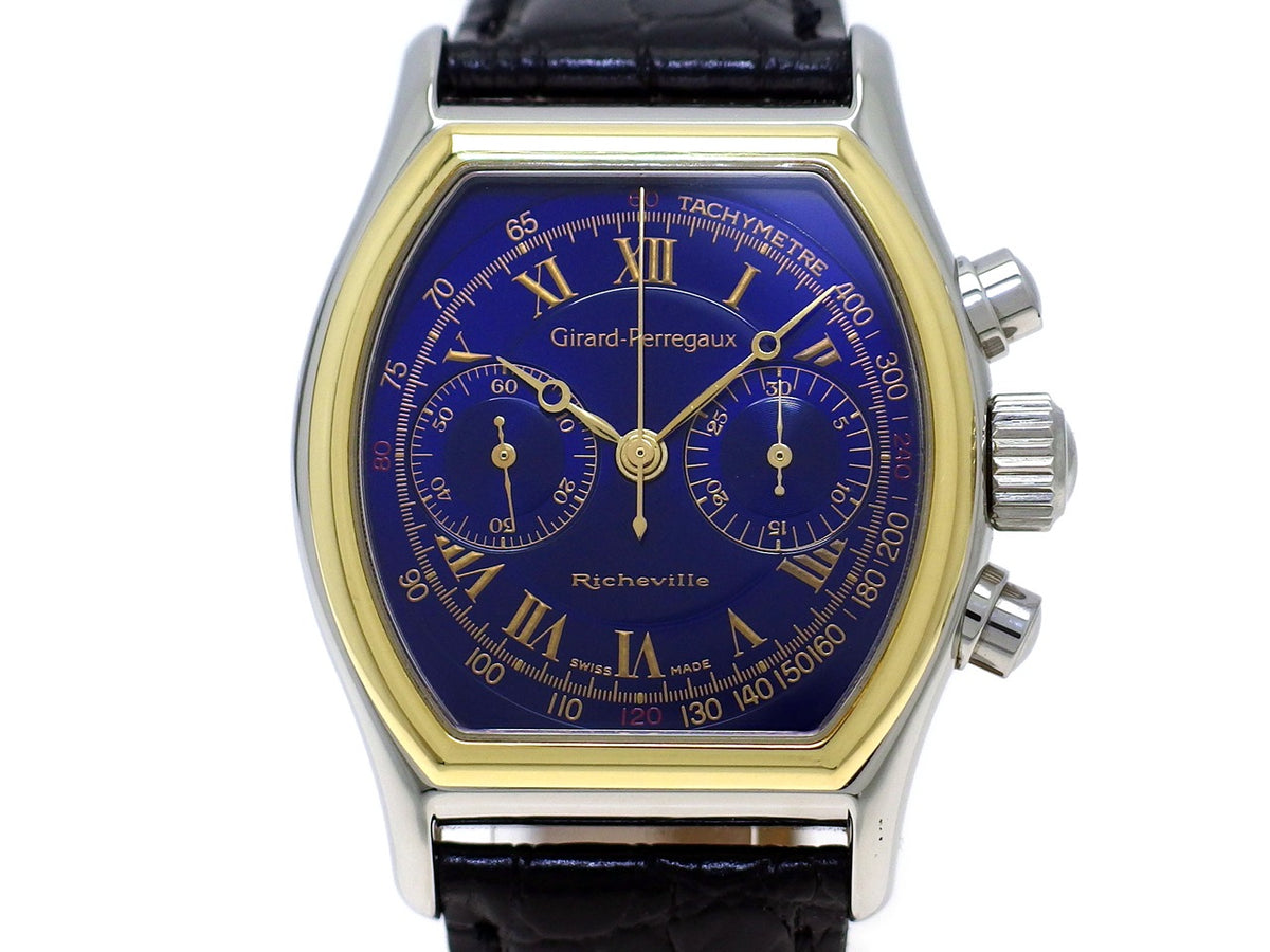 ジラールペルゴ リシュビル クロノグラフ YG/SS Ref.2710 手巻 OH済 USED
