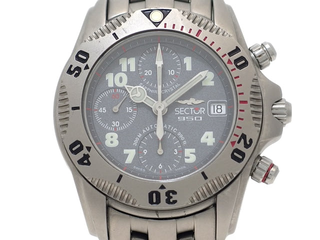 セクター 950 クロノグラフ チタニウム 自動巻 300m OH済 USED