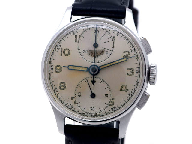 ホイヤー 縦2つ目クロノグラフ Valjoux Cal.77 手巻 OH済 1940年代　