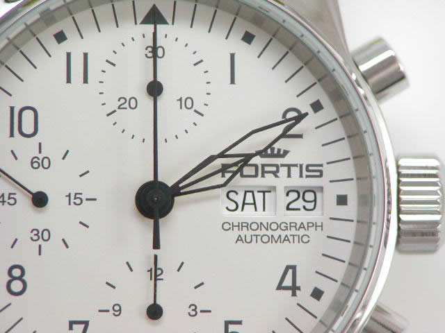 フォルティス パイロット クロノ ポリッシュ ホワイトダイヤル バックスケルトン 622 2012LG　　新品 Fortis