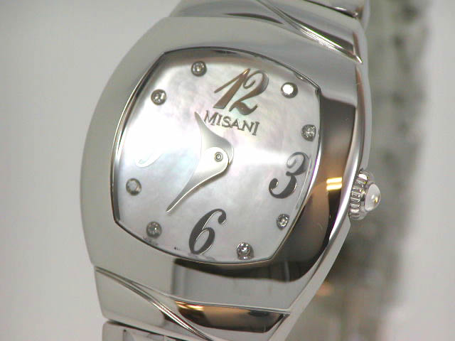 ミザーニ ホワイトパール 8Pダイヤ レディス SSブレスレット 310M　新品