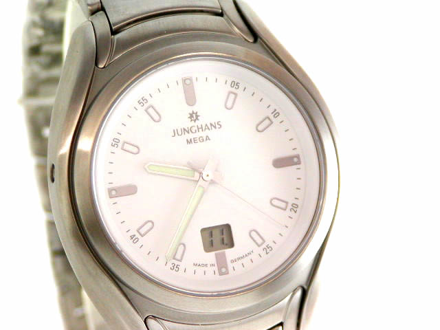 ユンハンス SS ホワイトダイヤル SSブレス 4064 44　新品 JUNGHANS