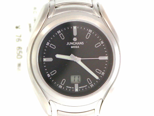 ユンハンス SS ブラックダイヤル SSブレス 4065 44　新品 JUNGHANS