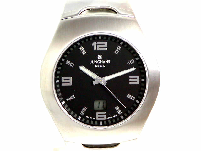 ユンハンス SS ブラックダイヤル SSブレス 4310 44　新品 JUNGHANS