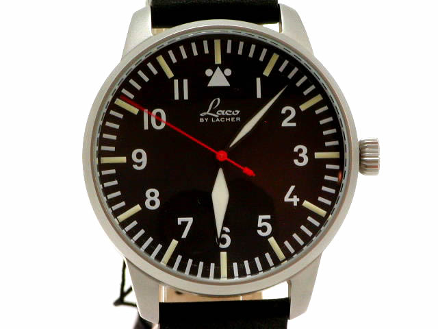 ラコ 手巻き 42mm 851189　新品 Laco