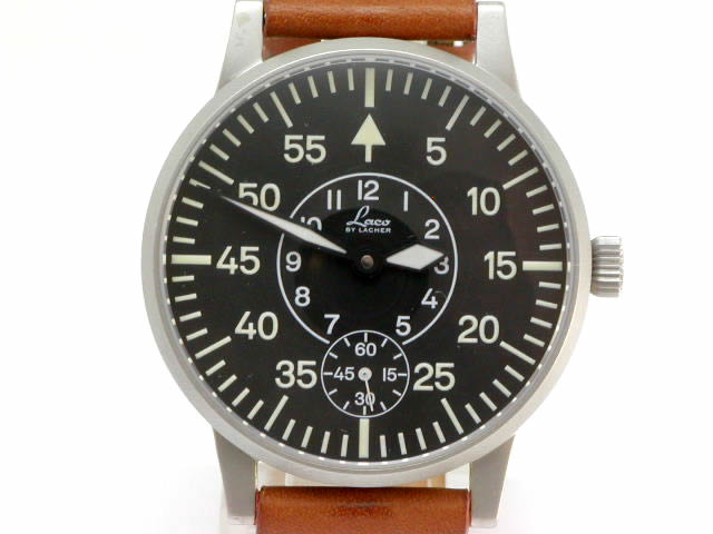 ラコ 手巻き スモールセコンド 42mm 861064 スペアベルトキットつき　新品 Laco