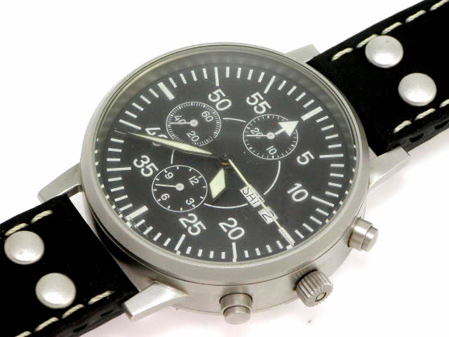 ラコ オートマチック クロノグラフ デイデイト 42mm 860890　USED