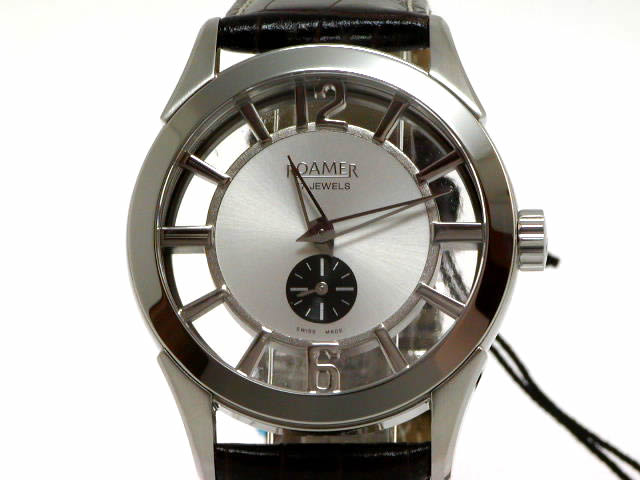 ローマー コンピテンス オリジナル 手巻き シルバー 37mm　新品