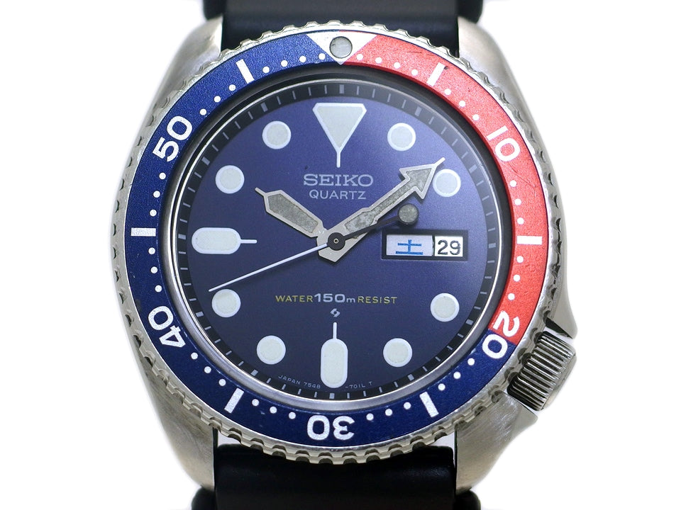セイコー ダイバー 150m 7548-700B ペプシベゼル クオーツ 昭和55年製 Seiko