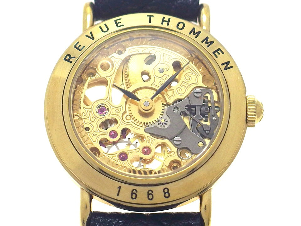 レビュートーメン スケルトン Ref.1422001 レディース GP 手巻 OH済 1990年代 USED Revue Thommen