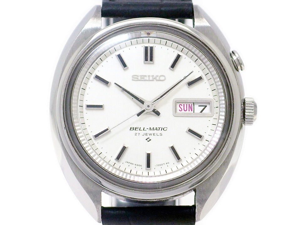 セイコー ベルマチック デイデイト 4006-7000 シルバー文字盤 自動巻 OH済 昭和42年製 Seiko