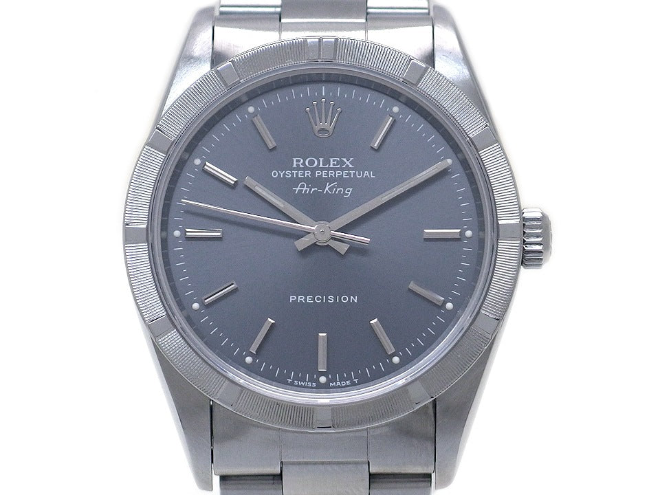 ロレックス エアキング Ref.14010 グレー文字盤 Cal.3000 自動巻 純正ブレス OH済 1996年製 Rolex