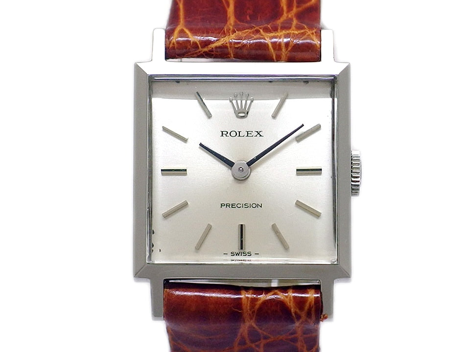 ロレックス プレシジョン Ref.2611 Cal.1400 スクエアケース レディース 手巻 純正尾錠 OH済 1974年製 Rolex