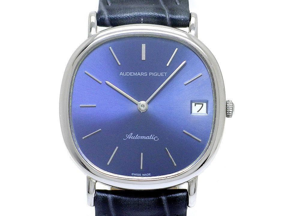 オーデマピゲ 18金無垢ホワイトゴールド ブルーダイヤル Cal.2121 36石 自動巻 OH済 1967年頃 Audemars Piguet