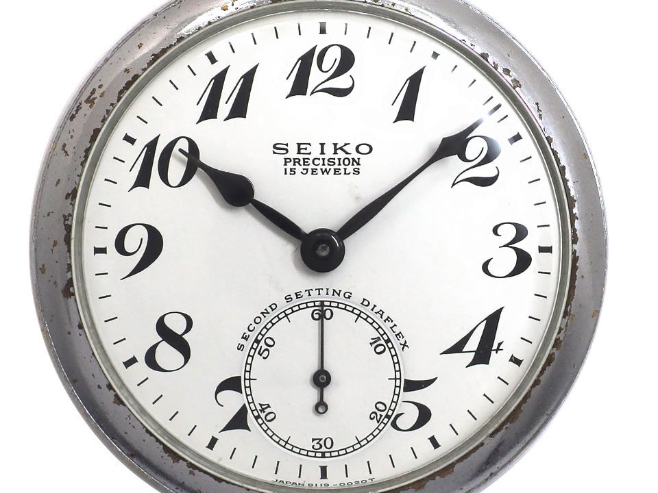 セイコー プレシジョン 懐中時計 91-0020 Cal.9119A 15石手巻 OH済 昭和46年製 Seiko