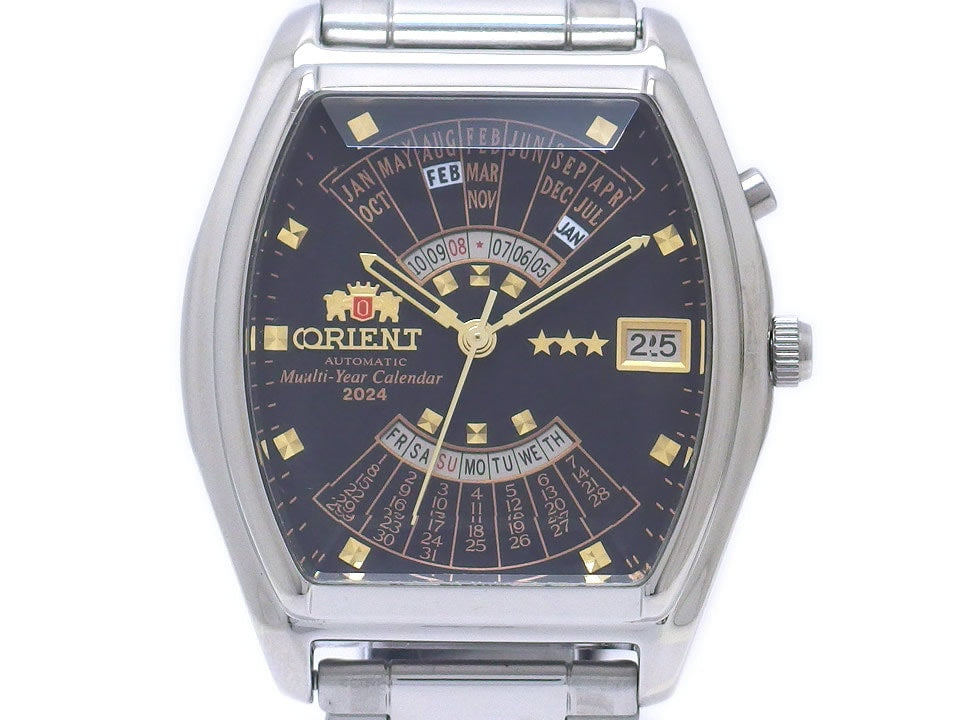 オリエント 万年カレンダー トノー型ケース WV0281EU 自動巻 未使用品 ORIENT
