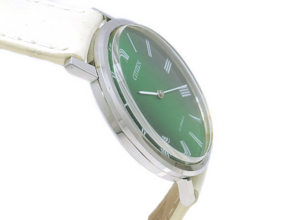シチズン 2針 34mm 4-012836-K 緑文字盤 21石 手巻 昭和48年製