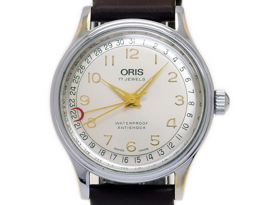 オリス ポインターデイト 31.5mm レディース Ref.302-7285B Cal.302 手巻 OH済 USED