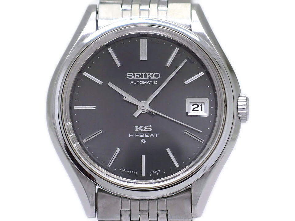キングセイコー 5625-7120 ワンピースケース グレー文字盤 自動巻 OH済 昭和47年製 Seiko