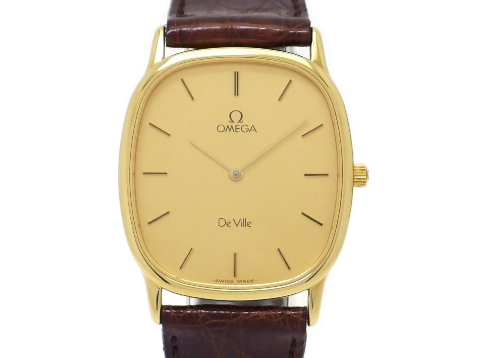 オメガ デヴィル Ref.191.0220 MD191.220 メンズ GF/SS Cal.1434 クオーツ 1985年製 USED Omega