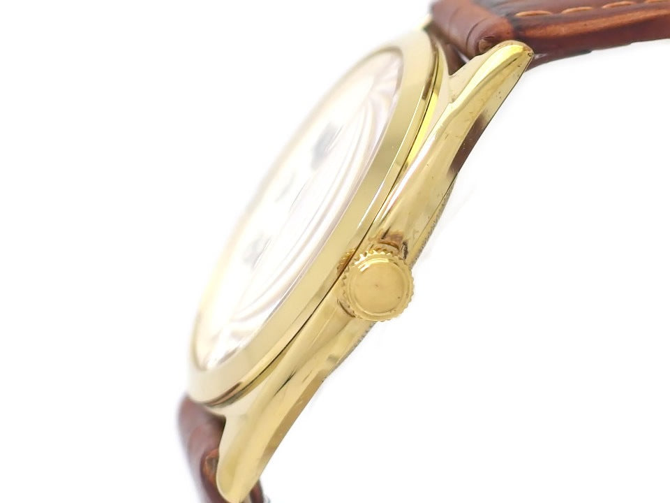 シチズン 復刻版 1938MODEL 銀無垢 シルバー925 金メッキ仕上げ クオーツ 1990年代 OH済 USED