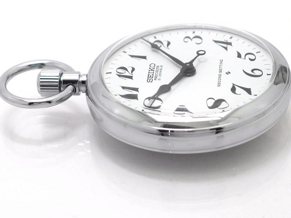 セイコー プレシジョン 懐中時計 6110-0010 21石手巻 OH済 昭和49年/1974年製 Seiko