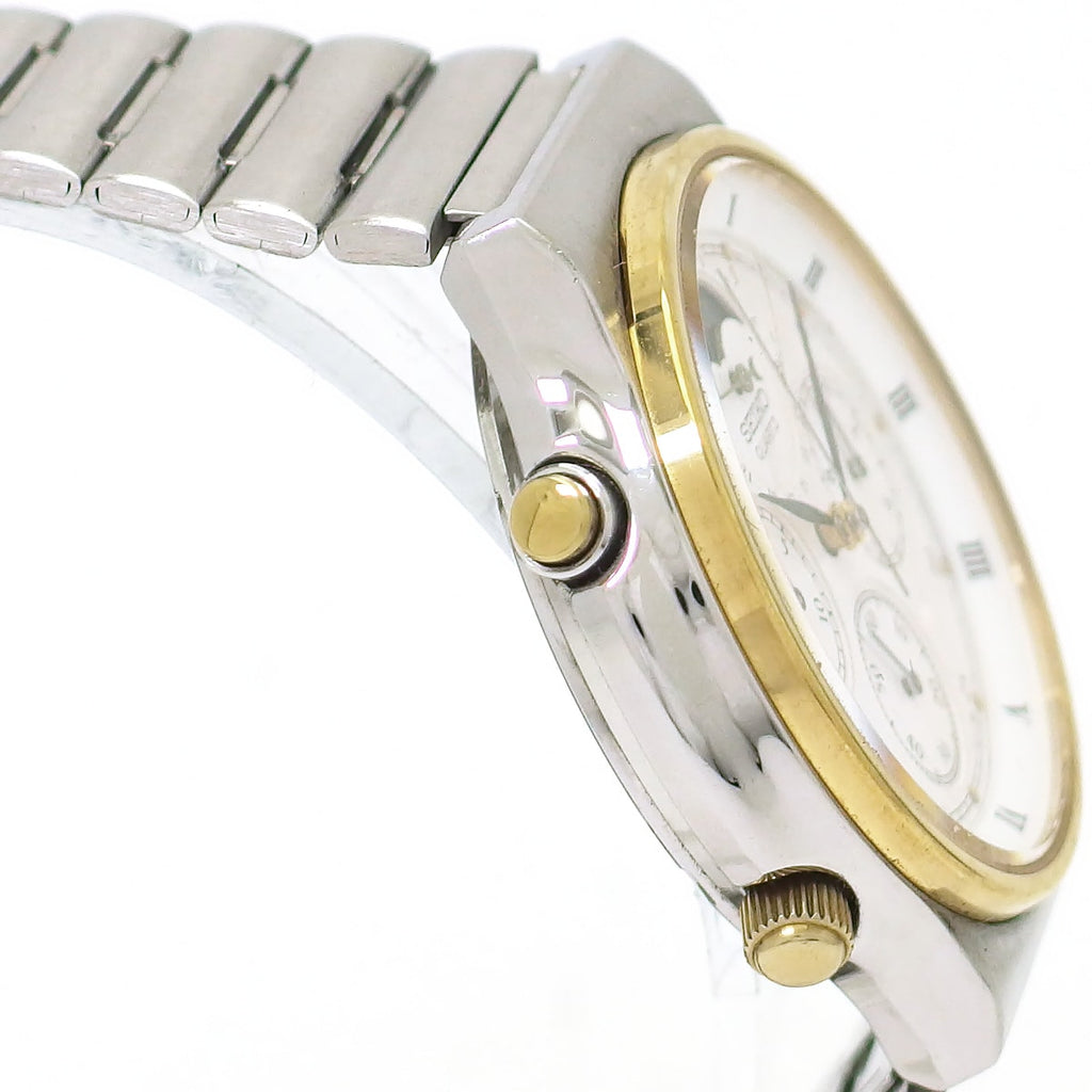 セイコー ムーンフェイズ クロノグラフ SJH010 7A48-7000 クオーツ 1983年製 USED Seiko