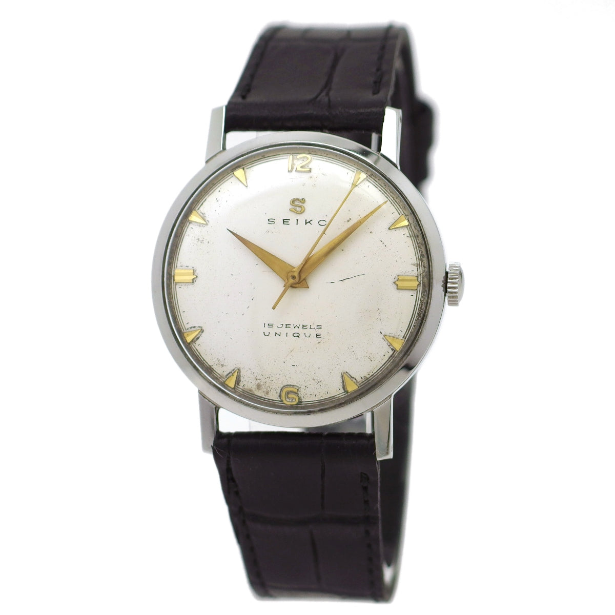 セイコー ユニーク Sマーク J13012 赤色機械 15石 手巻 OH済 昭和32年製/1957年製 Seiko