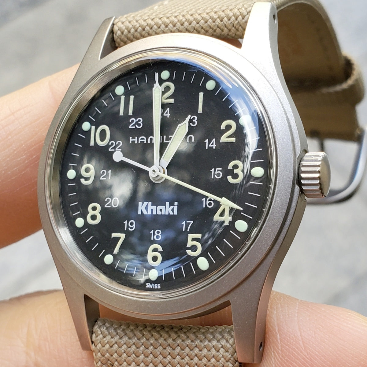 ハミルトン カーキ 9415A 33mm ブラック文字盤 Cal.2801-2 17石 手巻 1990年代 OH済 USED Hamilton